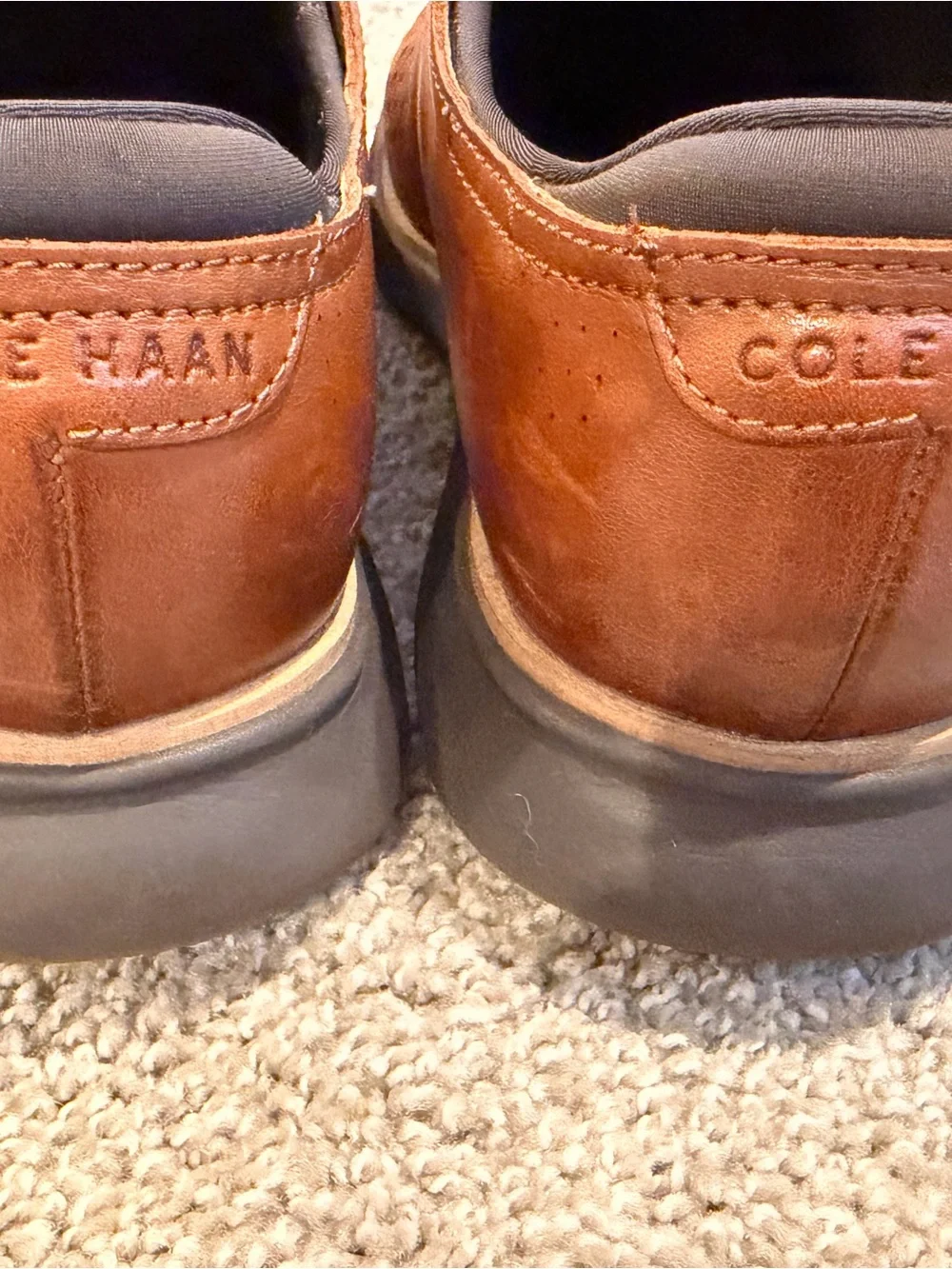 Cole Haan Men's Perforated Leather Derby - Tan Brown